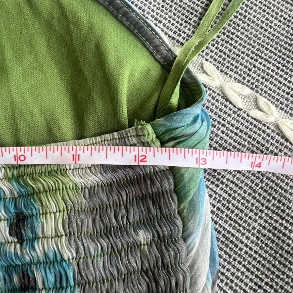 VTG Y2k Halter Top Smocked Going Out Blouse Size Small - Picture 8 of 8